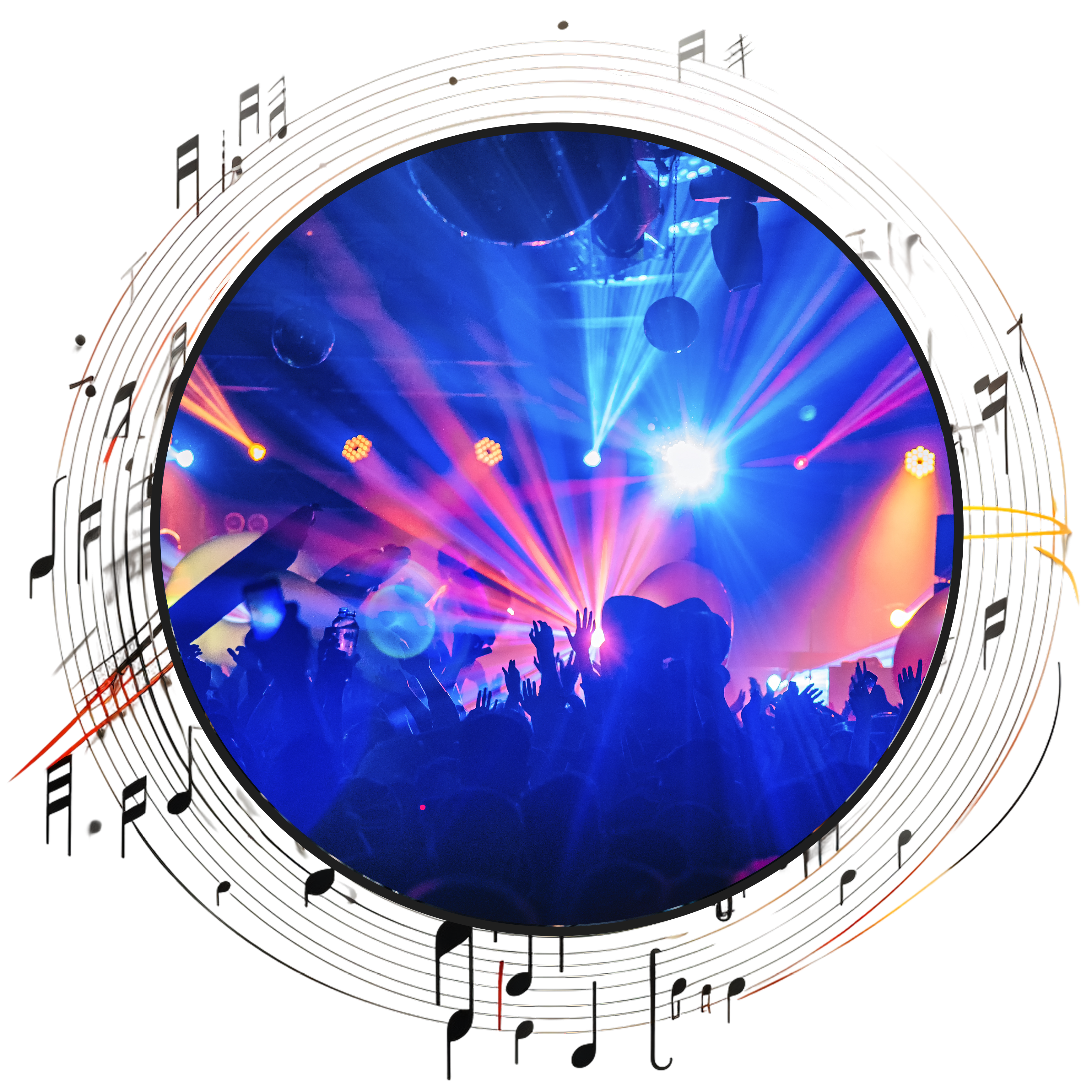 A Party With A Colorful Lights